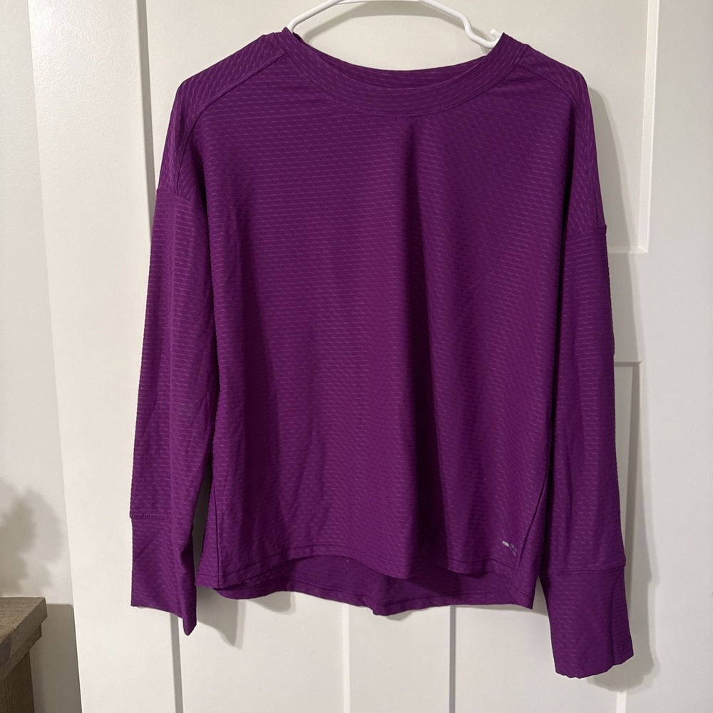 BCG Maroon Long Sleeve Seamless Crew Tee Women's Size Small NEW